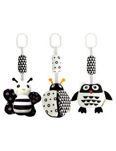 Juguetes Colgantes para Bebés KAKIBLIN - 3 Piezas Alto Contraste