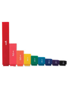 Cubos de Equivalencia de Fracciones Arcoíris hand2mind - 51 Piezas