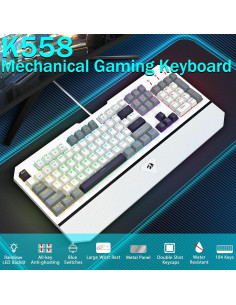 Teclado Mecánico Redragon K558 con Retroiluminación LED 2
