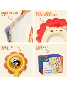Set de 8 Sonajeros y Alfombra Boca Abajo Move2Play - Bebés 3-6 Meses 2