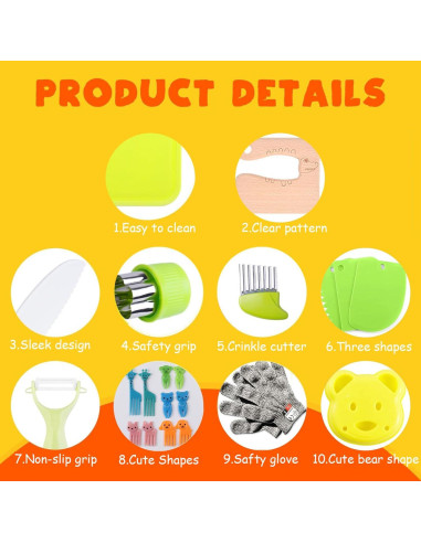 Juego de Cocina Montessori 29PCS A ANGG para Niños 6-8 Años