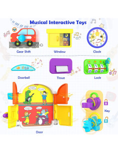 HumorPlay Tablero Musical Ocupado 15-en-1 Juguete Montessori 2