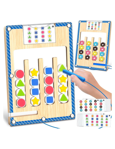 Tablero de Rompecabezas Magnético de Madera Todien - Juguete Montessori para Niños 3-6 Años