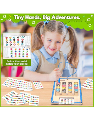 Tablero de Rompecabezas Magnético de Madera Todien - Juguete Montessori para Niños 3-6 Años