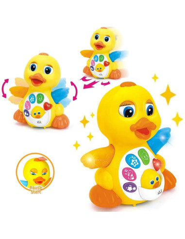 Juguete Educativo Pato Amarillo Musical Huile 17x11x13cm