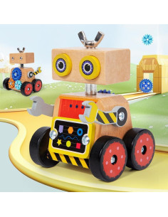 Kit de Ensamblaje Robot de Madera EduLand Montessori 3-7 Años 2