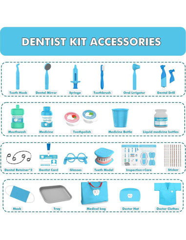 Juego de Dentista Trulloyoo para Niños 3 a 5 Años - Kit Educativo