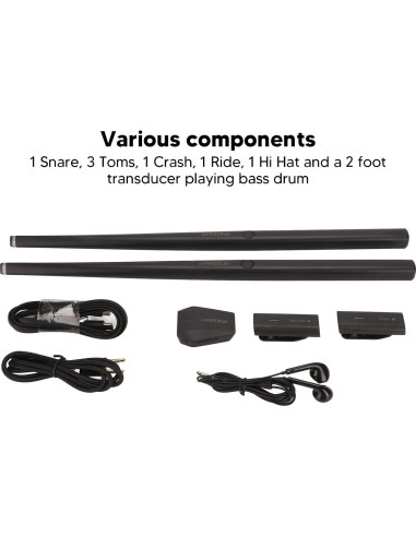 Juego de Batería Electrónica Dpofirs - Portátil y Silencioso