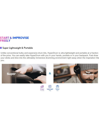 Juego de Batería Electrónica Dpofirs - Portátil y Silencioso