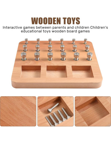 Tablero de Clavos de Madera Triceratops 18 Agujeros Terapia