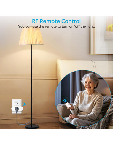 LoraTap Enchufe Control Remoto Inalámbrico 30,48 m