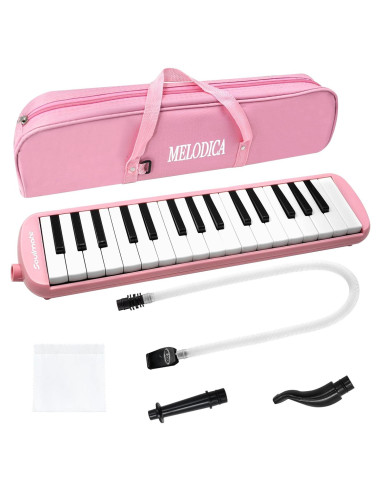 Melodica Soulmate 32 Teclas Rosa para Niños y Principiantes