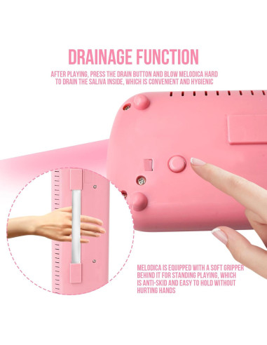 Melodica Soulmate 32 Teclas Rosa para Niños y Principiantes