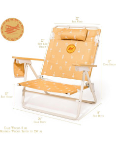 Silla de Playa Reclinable Business & Pleasure Co. Manana 3.63 kg 2