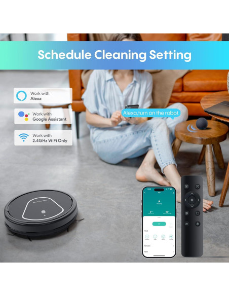 Robot Aspirador y Mopa 2 en 1 Bagotte A21, 4000Pa, WiFi