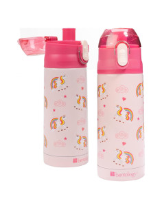 Botella de Agua Aislada Bentology Unicornio 390 ml Reutilizable