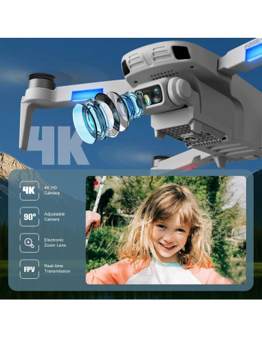 Dron GPS DRONEEYE 4DF8 con Cámara 4K, 60 Min Vuelo