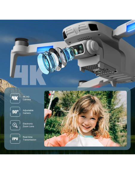 Dron GPS DRONEEYE 4DF8 con Cámara 4K, 60 Min Vuelo