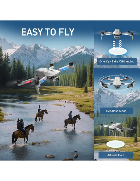 Dron GPS DRONEEYE 4DF8 con Cámara 4K, 60 Min Vuelo