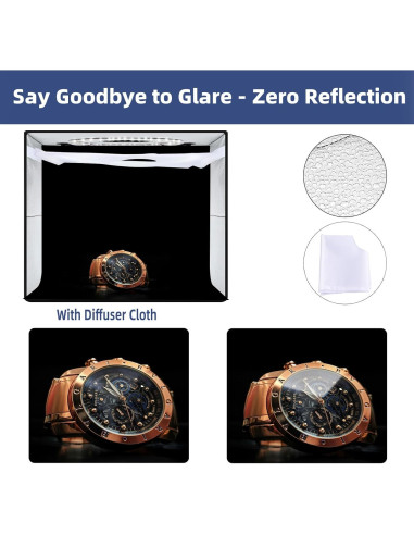 Caja de Luz Portátil Yanuoda 30x30cm con 120 LEDs y 6 Fondos