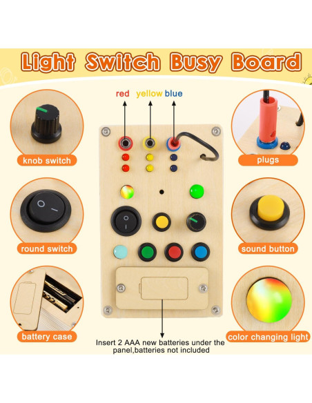 Tablero Ocupado Montessori Espamig con Luz LED para Niños