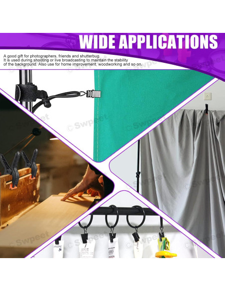 Kit de Clips de Fondo de Fotografía Swpeet 22 Piezas