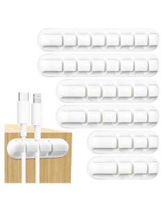 Organizador de Cables Anyongora 6 Piezas Silicona 3-7 Ranuras