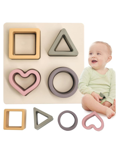 Juguete de Apilamiento y Clasificación HETOMI Silicona 12cm