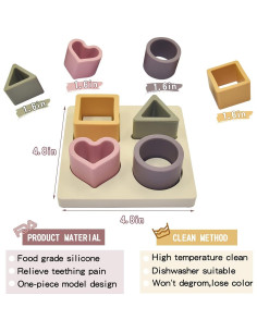 Juguete de Apilamiento y Clasificación HETOMI Silicona 12cm 2