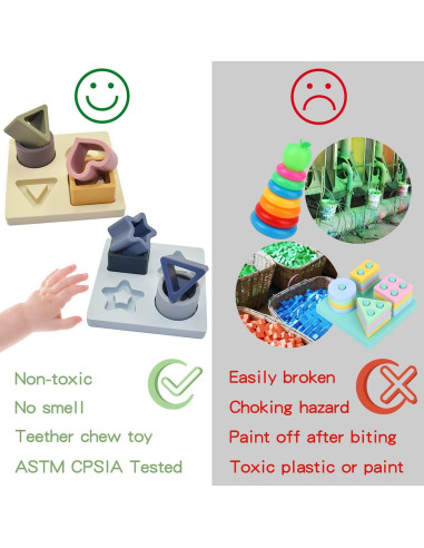 Juguete de Apilamiento y Clasificación HETOMI Silicona 12cm