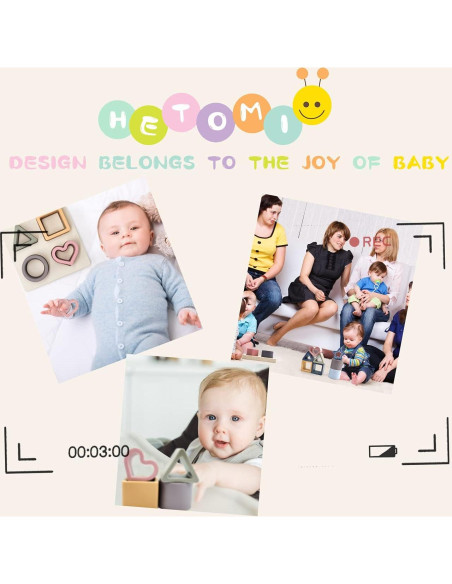 Juguete de Apilamiento y Clasificación HETOMI Silicona 12cm