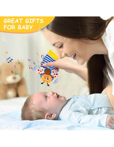 Conjunto de calcetines y sonajeros PADONISE para bebés 0-12 meses