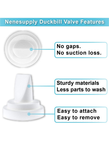 Válvulas de Pico de Pato Nenesupply 6 Piezas para Medela y Spectra