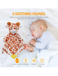 BEREST Manta de Sueño Jirafa con Sonido y Sensor de Llanto 2