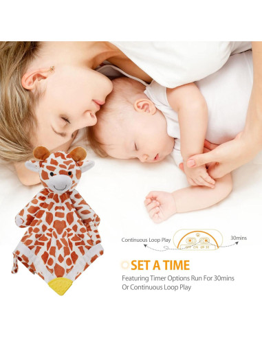 BEREST Manta de Sueño Jirafa con Sonido y Sensor de Llanto