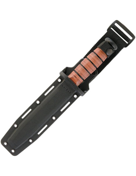 Cuchillo KA-BAR USMC Filo Serrado 17.78 cm Marrón