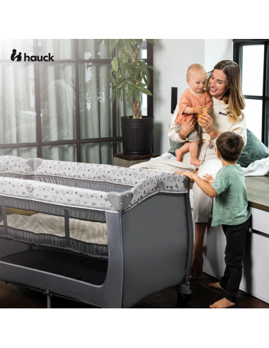 Cuna de Viaje Portátil Hauck Sleep N Play Estrellas Grises