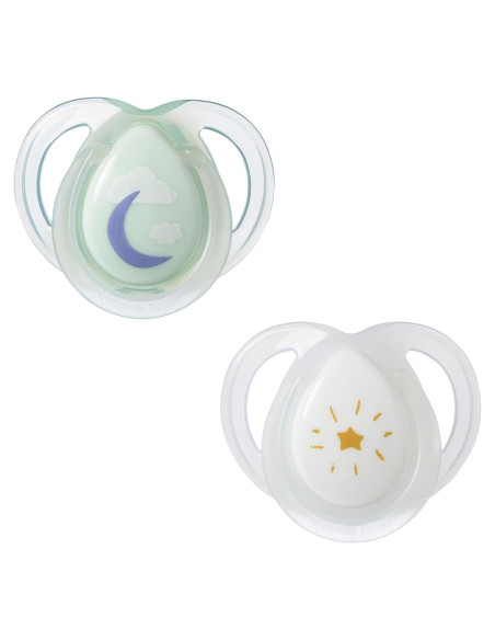 Chupete Tommee Tippee 0-6 Meses Brilla en la Oscuridad - 2 Unidades