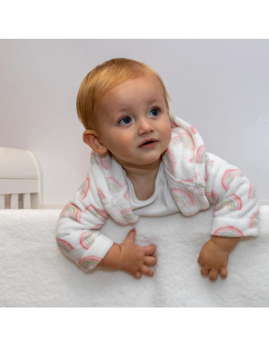Bata de baño para bebés A.D. Sutton 0-9 meses Arcoíris Radiante