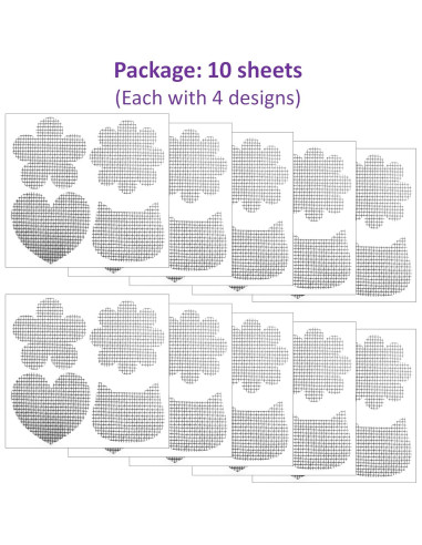 Kit de Reparación de Pantallas de Ventana BusyPet - 10 Hojas Malla