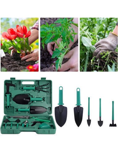 Juego de Herramientas de Jardinería 10 Piezas - Genérico