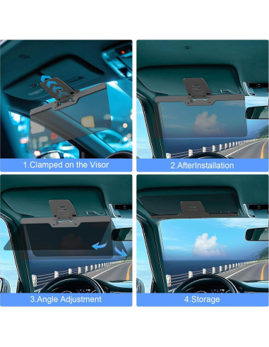 Extensor de Visera Solar LOMDC Z101 Anti-Deslumbrante Gris