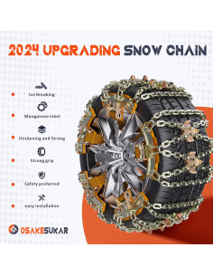 Cadenas de Nieve Antideslizantes Osakesukar 225-285 mm Juego de 6 2