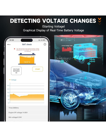 Escáner OBD2 ANCEL BD200 Bluetooth - Diagnóstico de Motor y Batería