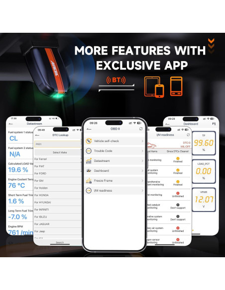 Escáner OBD2 ANCEL BD200 Bluetooth - Diagnóstico de Motor y Batería