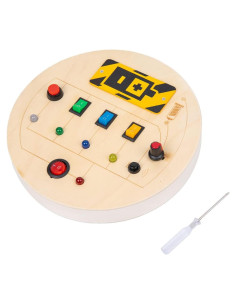 Tablero Ocupado Montessori LED Circular - Juguete Sensorial 3+