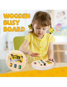 Tablero Ocupado Montessori LED Circular - Juguete Sensorial 3+ 2