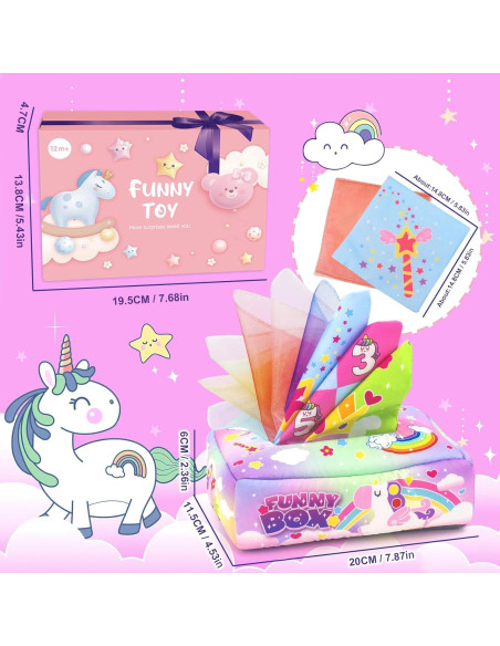 Juguete de Caja de Pañuelos Seveclotree para Bebés 12 Meses