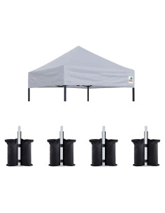 Cubierta Superior de Carpa Eurmax 5x5m Gris Resistente al Agua