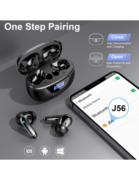 Auriculares Inalámbricos Motost J56 Bluetooth 5.3 48H IP7